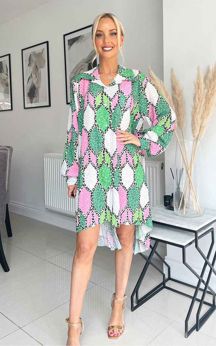 Kendra Oversized Printed Shirt Dress Kendra Oversized Printed Shirt Dress