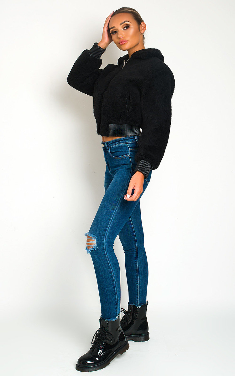Keren Teddy Bear Cropped Jacket Thumbnail Keren Teddy Bear Cropped Jacket Thumbnail
