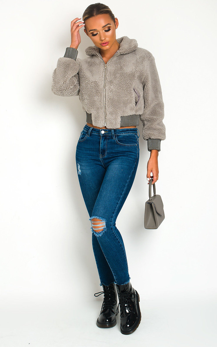Keren Teddy Bear Cropped Jacket Thumbnail Keren Teddy Bear Cropped Jacket Thumbnail