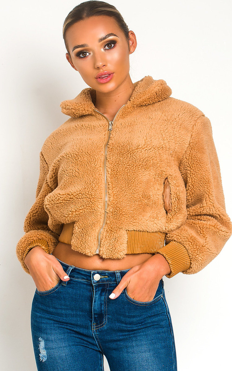 Keren Teddy Bear Cropped Jacket Thumbnail