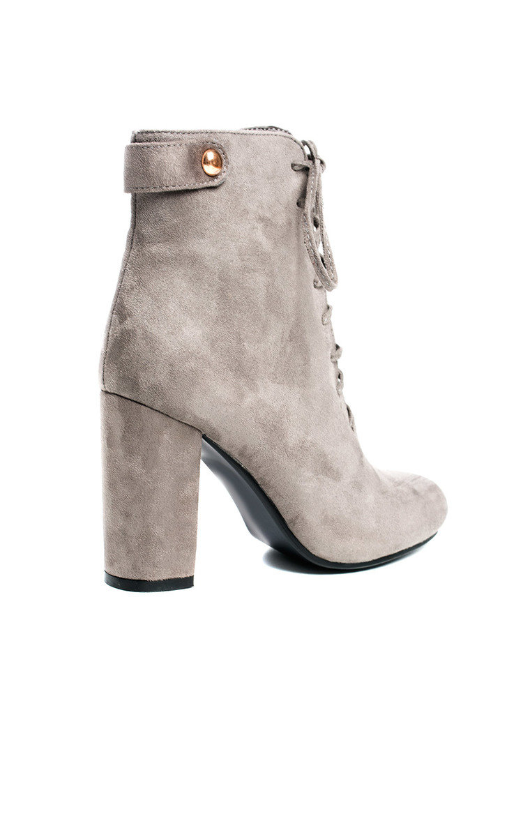 Kiki Faux Suede Lace up Tassel Ankle Boots Thumbnail Kiki Faux Suede Lace up Tassel Ankle Boots Thumbnail