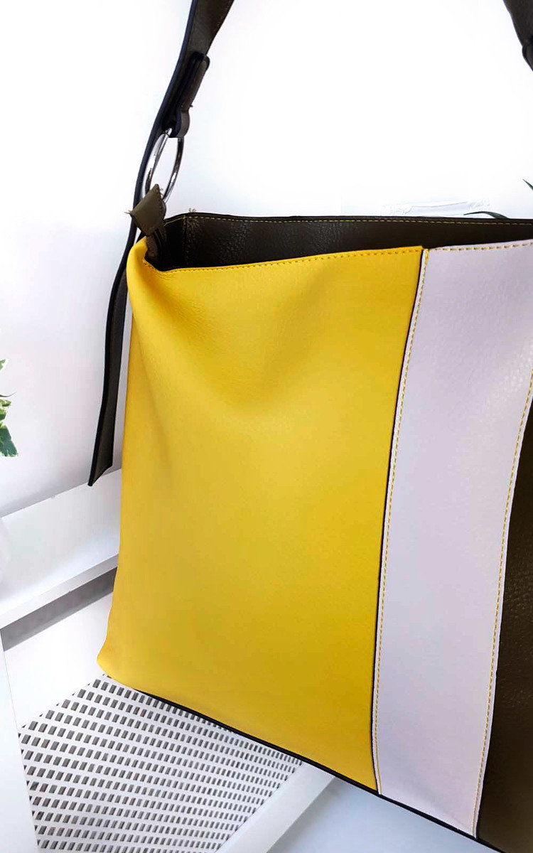 Kimberly Colour Block Tote Handbag Thumbnail