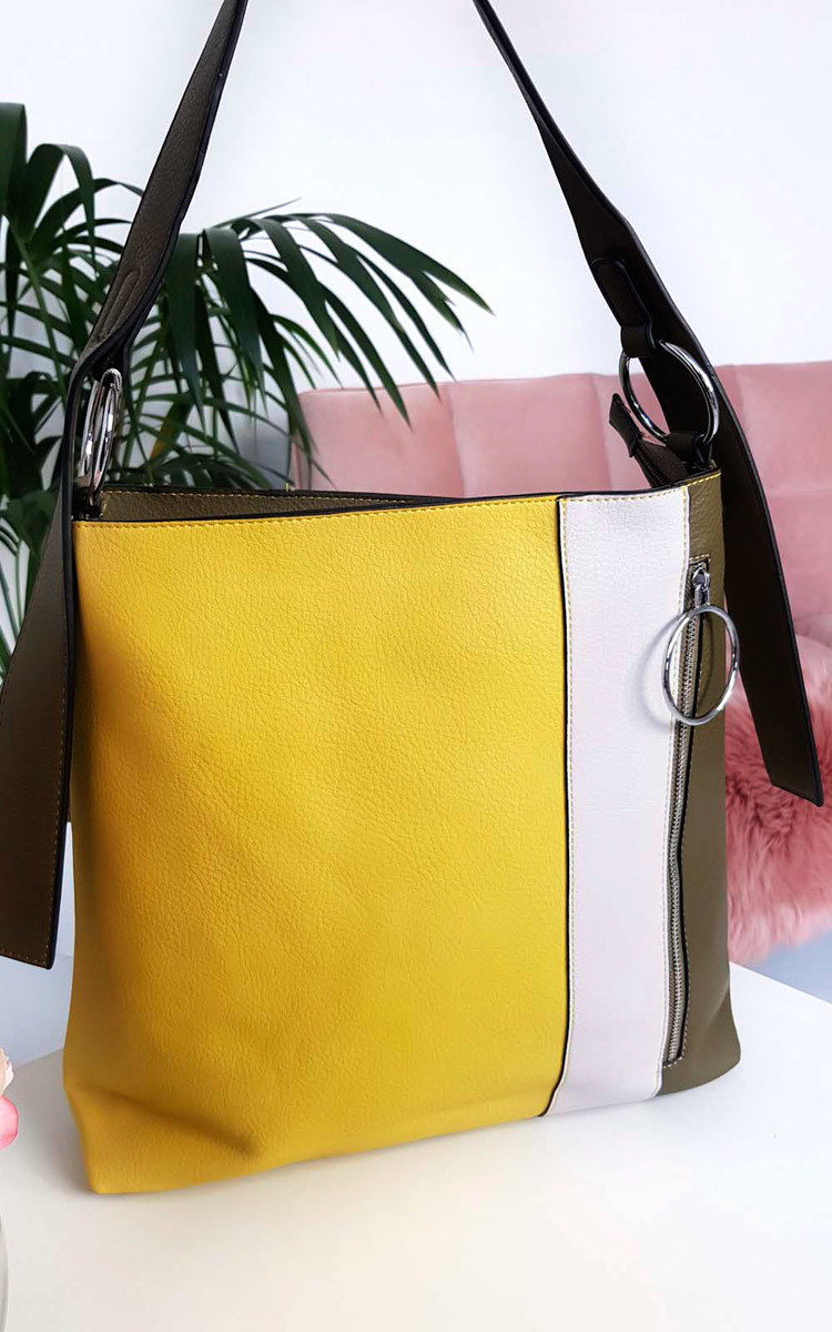 Kimberly Colour Block Tote Handbag Thumbnail Kimberly Colour Block Tote Handbag Thumbnail