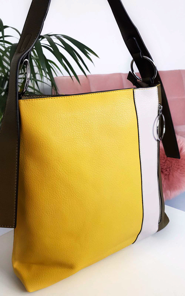 Kimberly Colour Block Tote Handbag