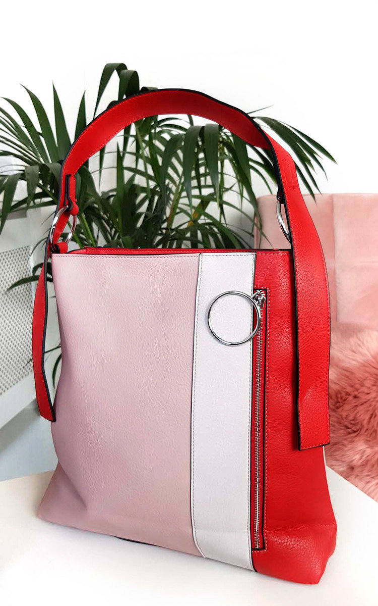 Kimberly Colour Block Tote Handbag Thumbnail