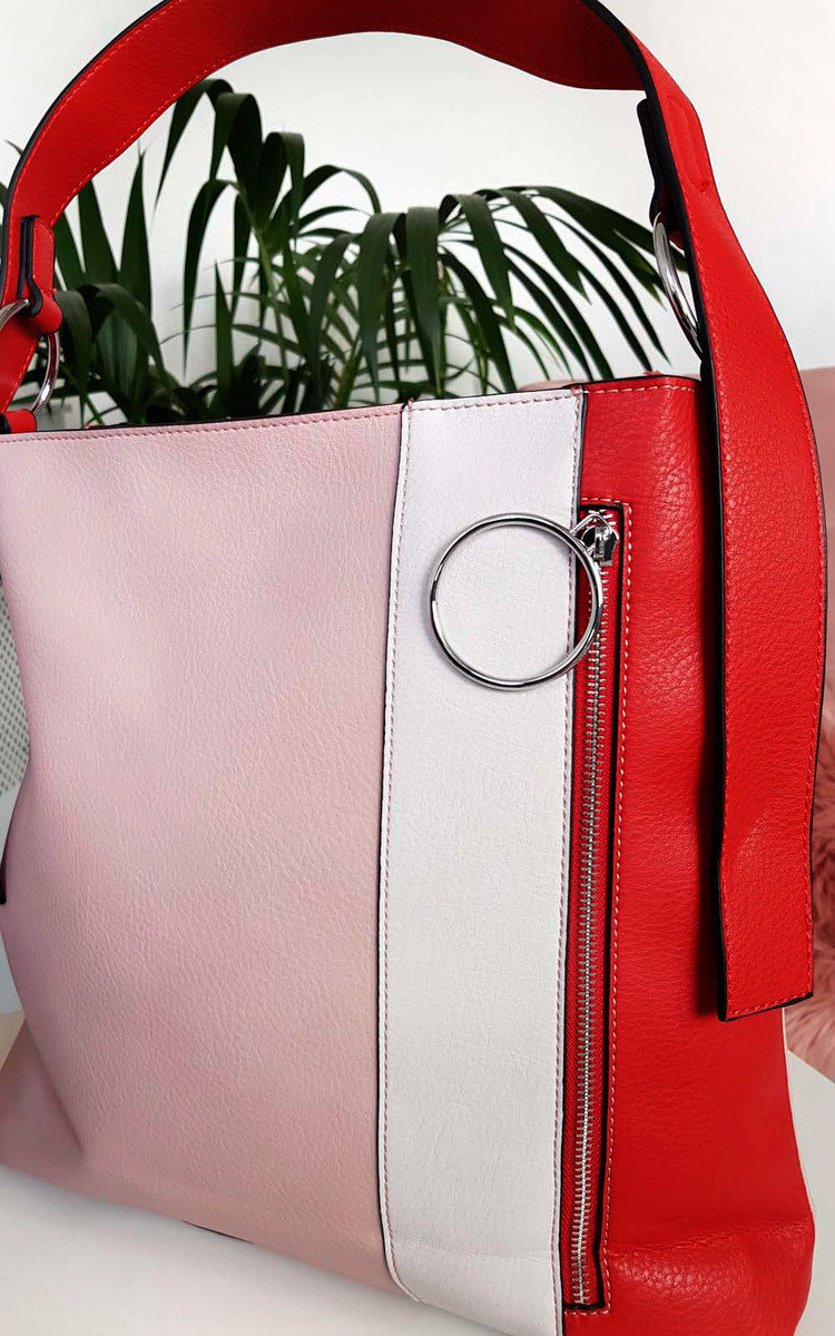 Kimberly Colour Block Tote Handbag Thumbnail