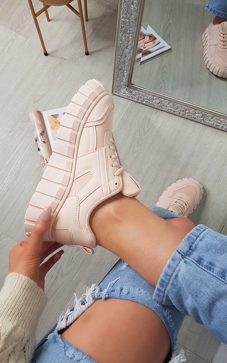 Kimberly Faux Leather Chunky Trainer Thumbnail