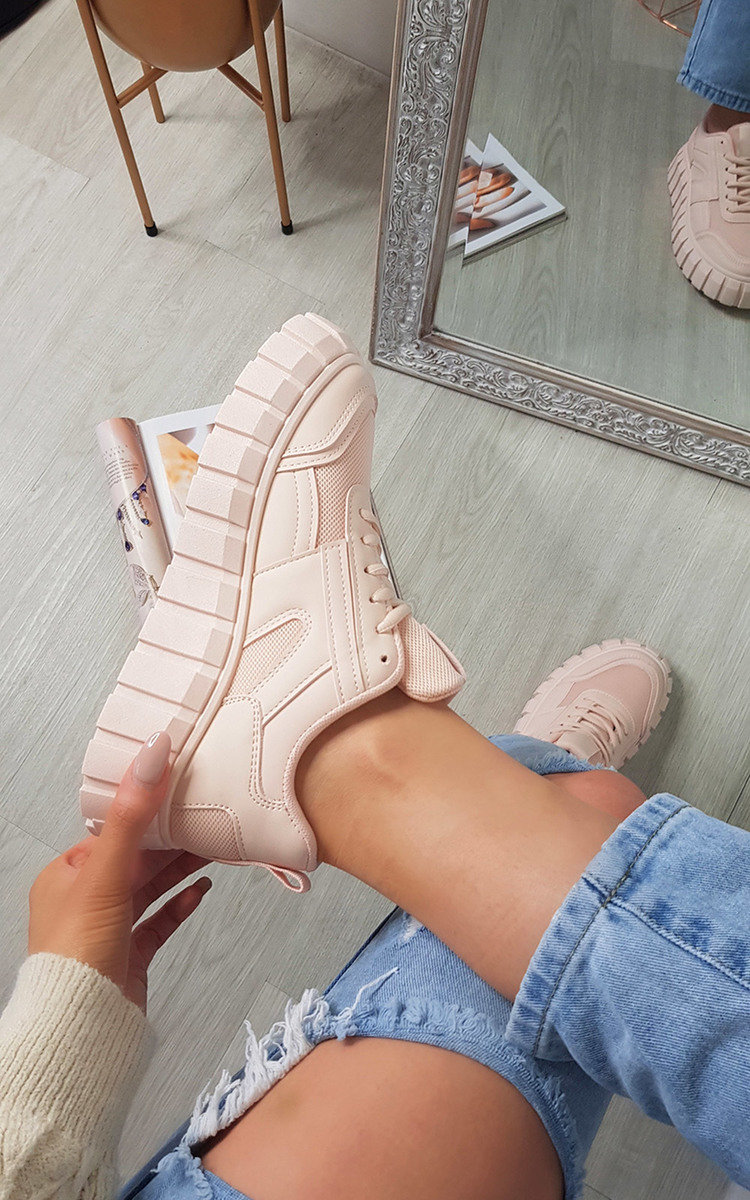 Kimberly Faux Leather Chunky Trainer Thumbnail