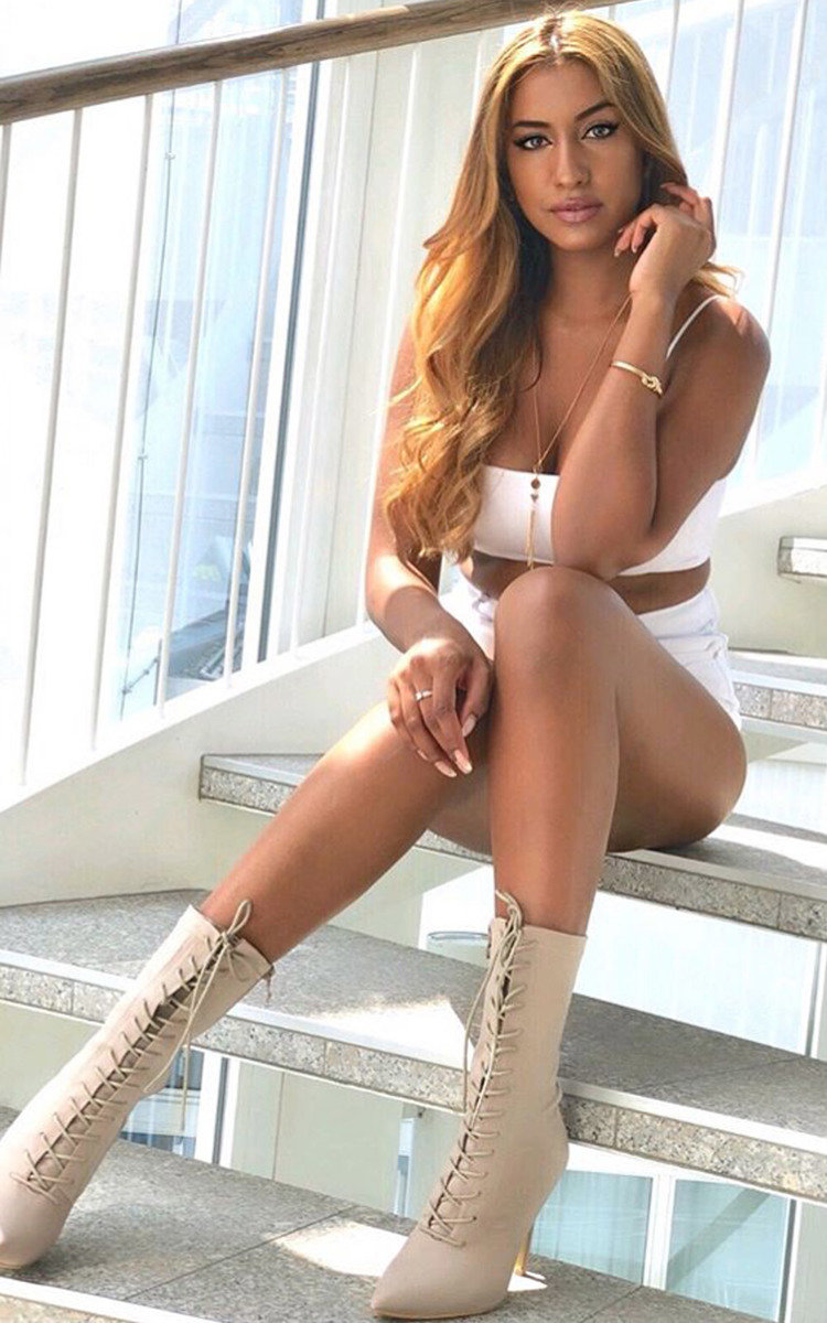 Kimmie Lycra Lace Up Heeled Boots Thumbnail Kimmie Lycra Lace Up Heeled Boots Thumbnail