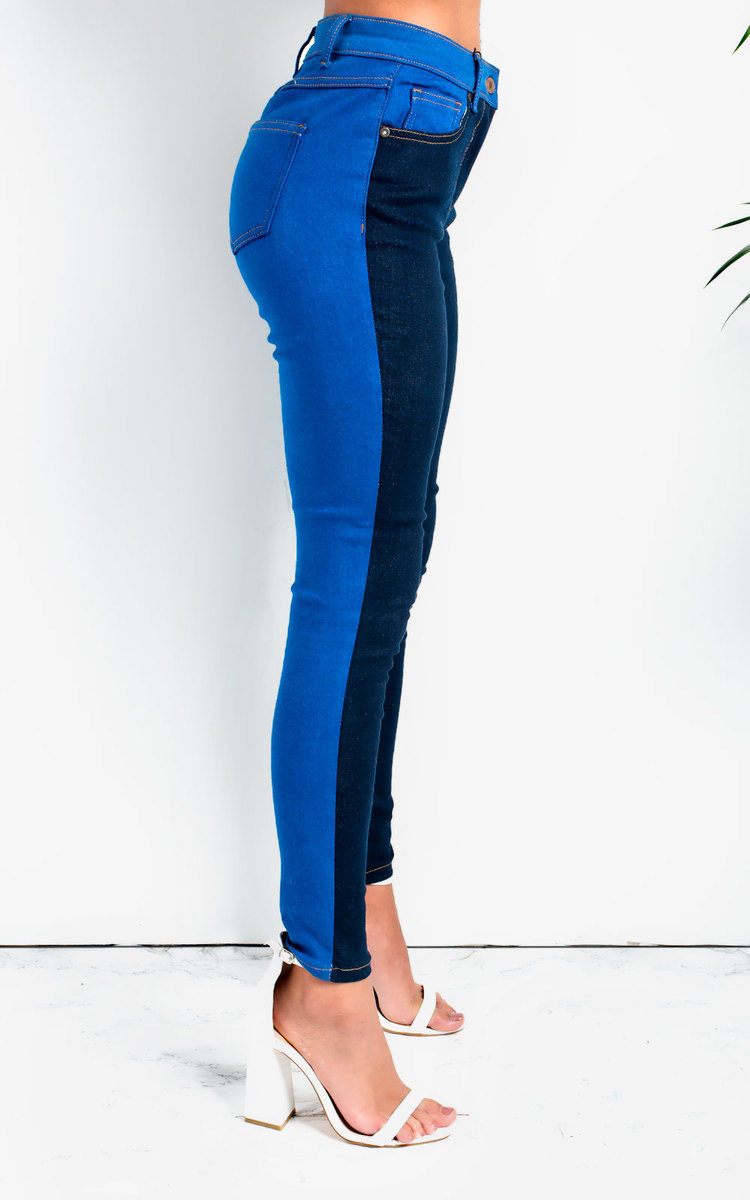 Kira Colour Block Skinny Jeans Thumbnail