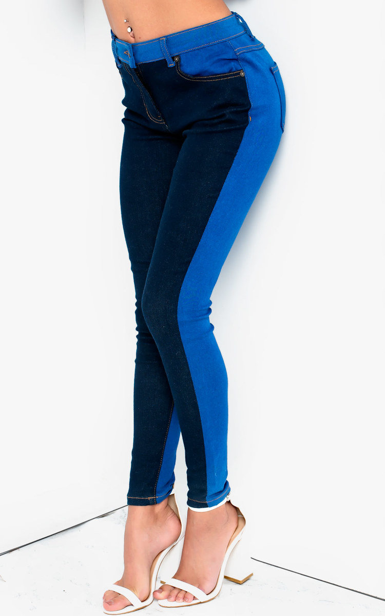 Kira Colour Block Skinny Jeans Thumbnail