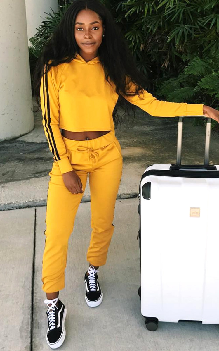 mustard yellow tracksuit