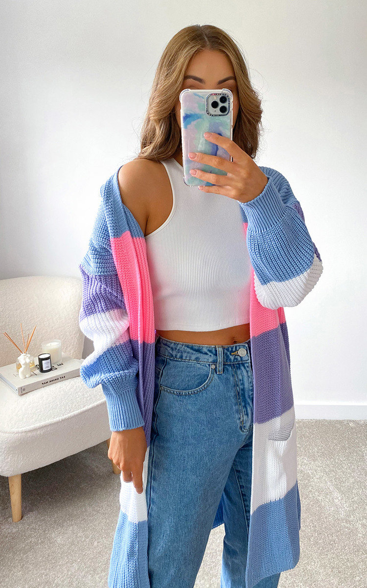 Koda Striped Knitted Cardigan Koda Striped Knitted Cardigan