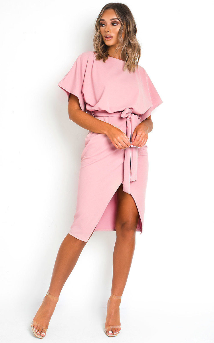 Koni Tie Waist Batwing Midi Dress Thumbnail Koni Tie Waist Batwing Midi Dress Thumbnail