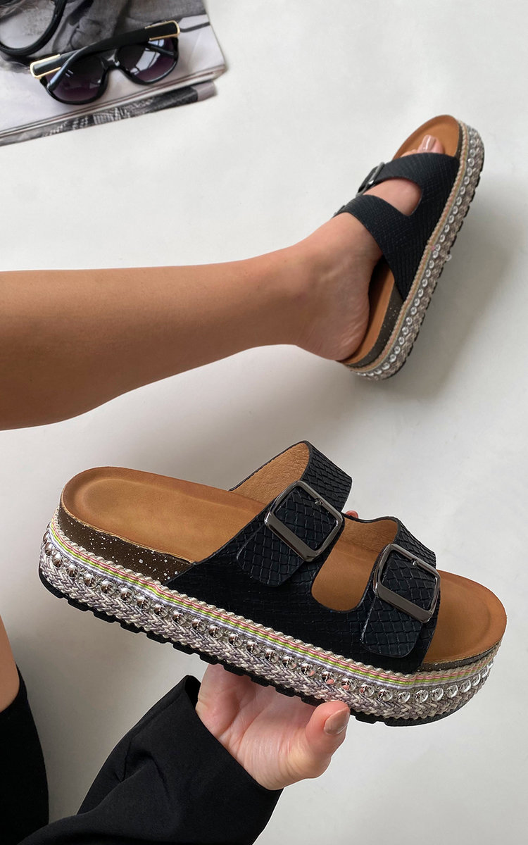 Kylie Embellished Buckle Sandals Kylie Embellished Buckle Sandals