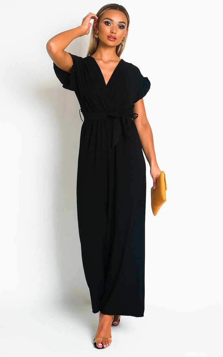 Lala Wide Leg Jumpsuit in Black | ikrush