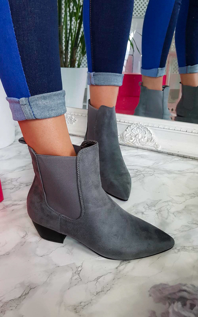 Laura Faux Suede Ankle Boots Thumbnail Laura Faux Suede Ankle Boots Thumbnail