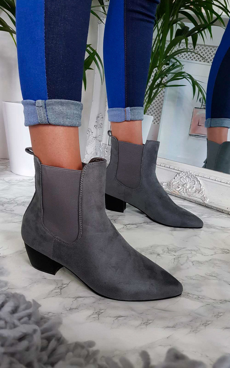 Laura Faux Suede Ankle Boots