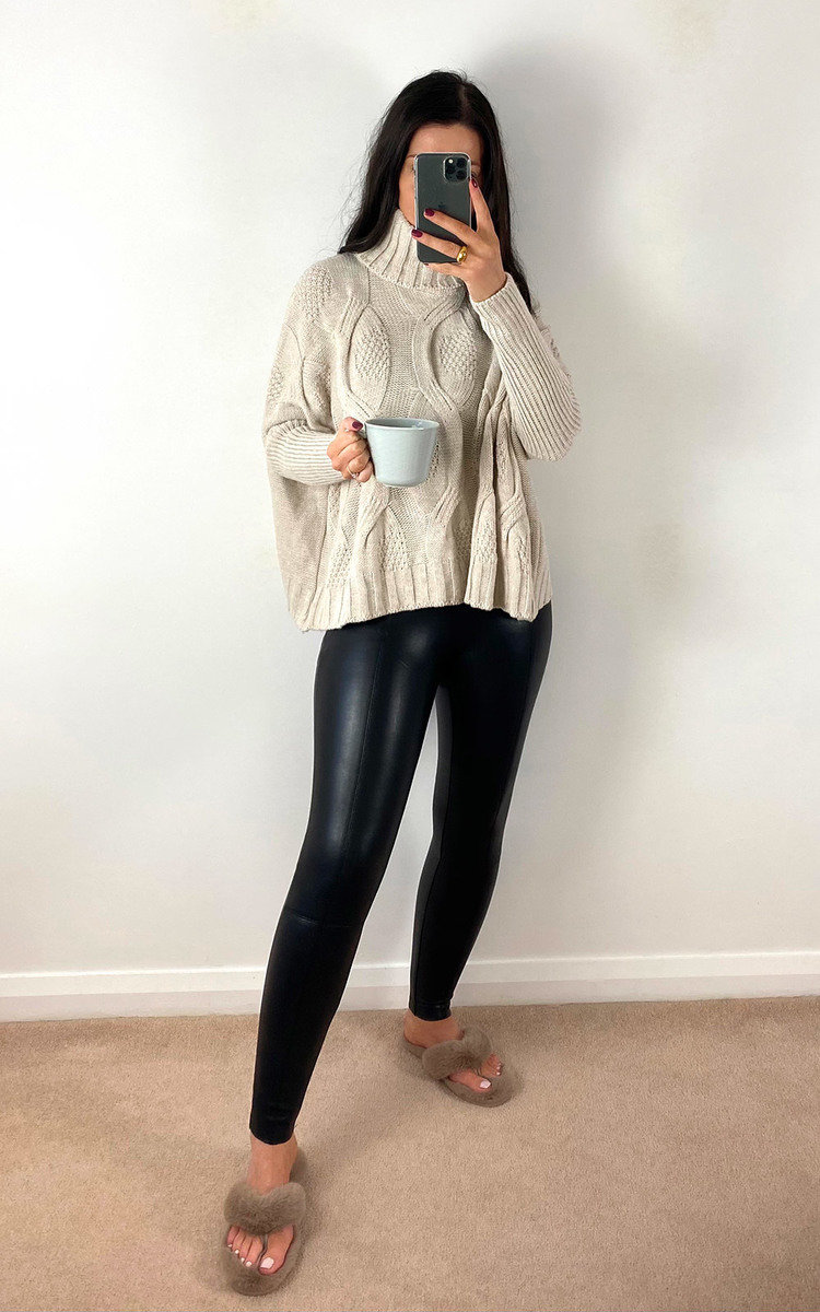 Lauren High Neck Cable Knit Jumper Lauren High Neck Cable Knit Jumper