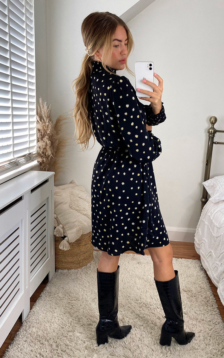 Laurie Floral Printed High Neck Dress Thumbnail Laurie Floral Printed High Neck Dress Thumbnail