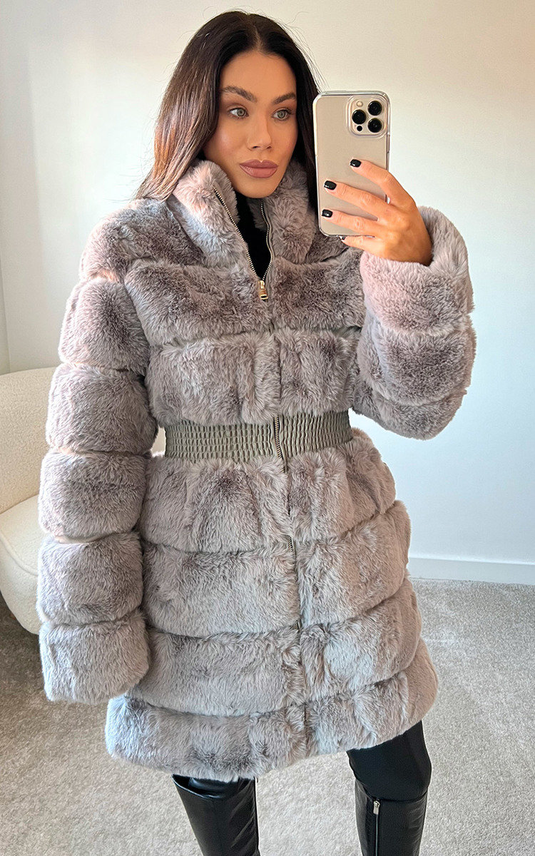 Layla Faux Fur Belted Coat