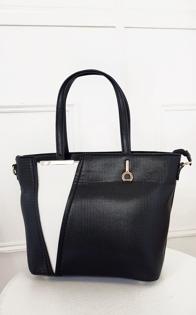 Layla Two Tone Faux Leather Handbag Thumbnail Layla Two Tone Faux Leather Handbag Thumbnail