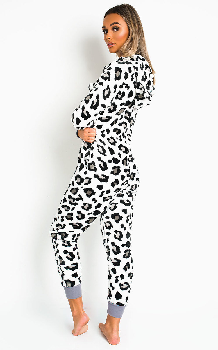 Leo Fluffy Snow Leopard Onesie