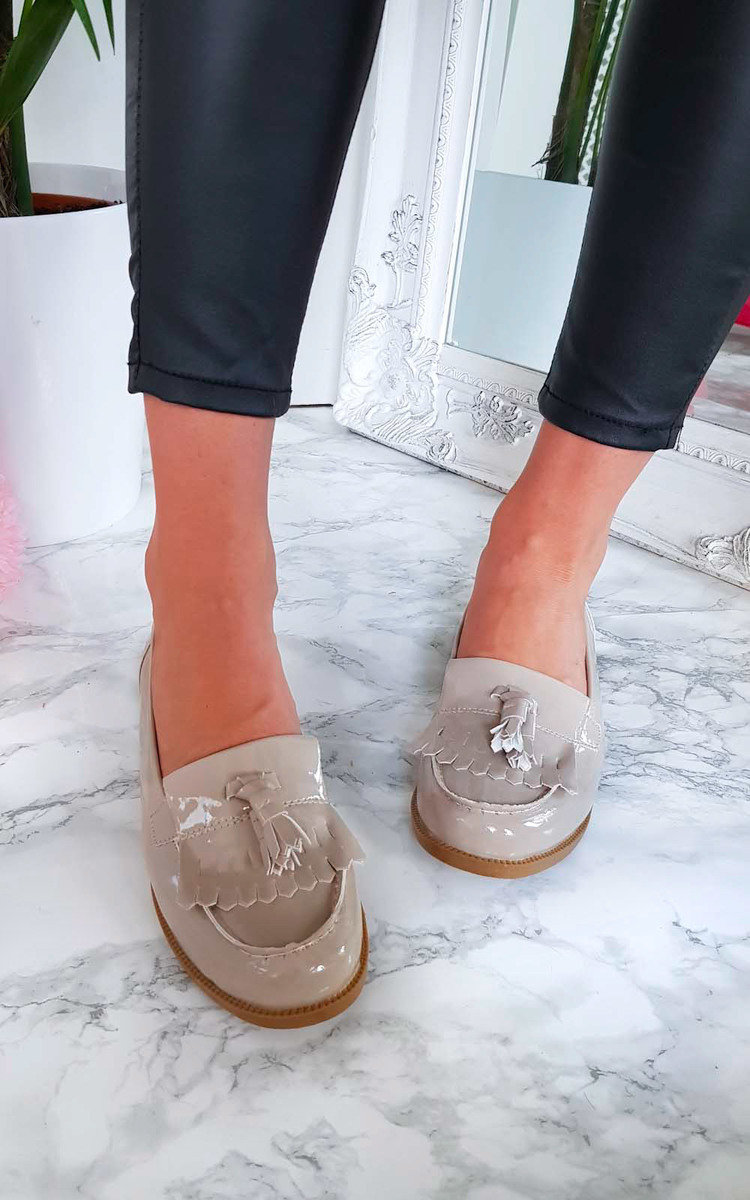 Liana Patent Tassel Brogue Flats Liana Patent Tassel Brogue Flats