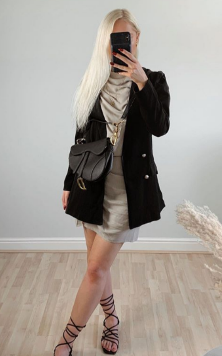 Libra Belted Puff Sleeve Blazer 