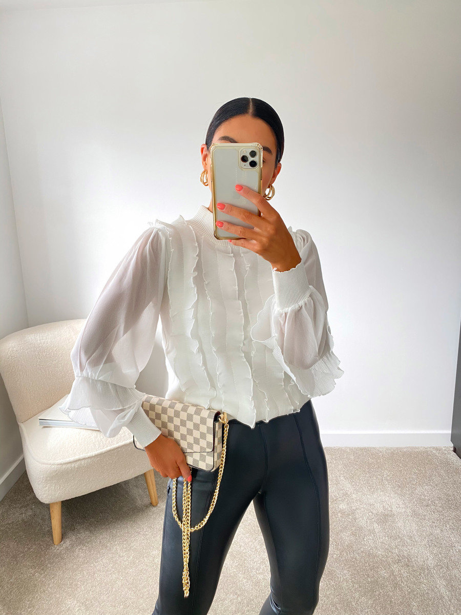 Lilli Ruffle Sheer Top Thumbnail Lilli Ruffle Sheer Top Thumbnail