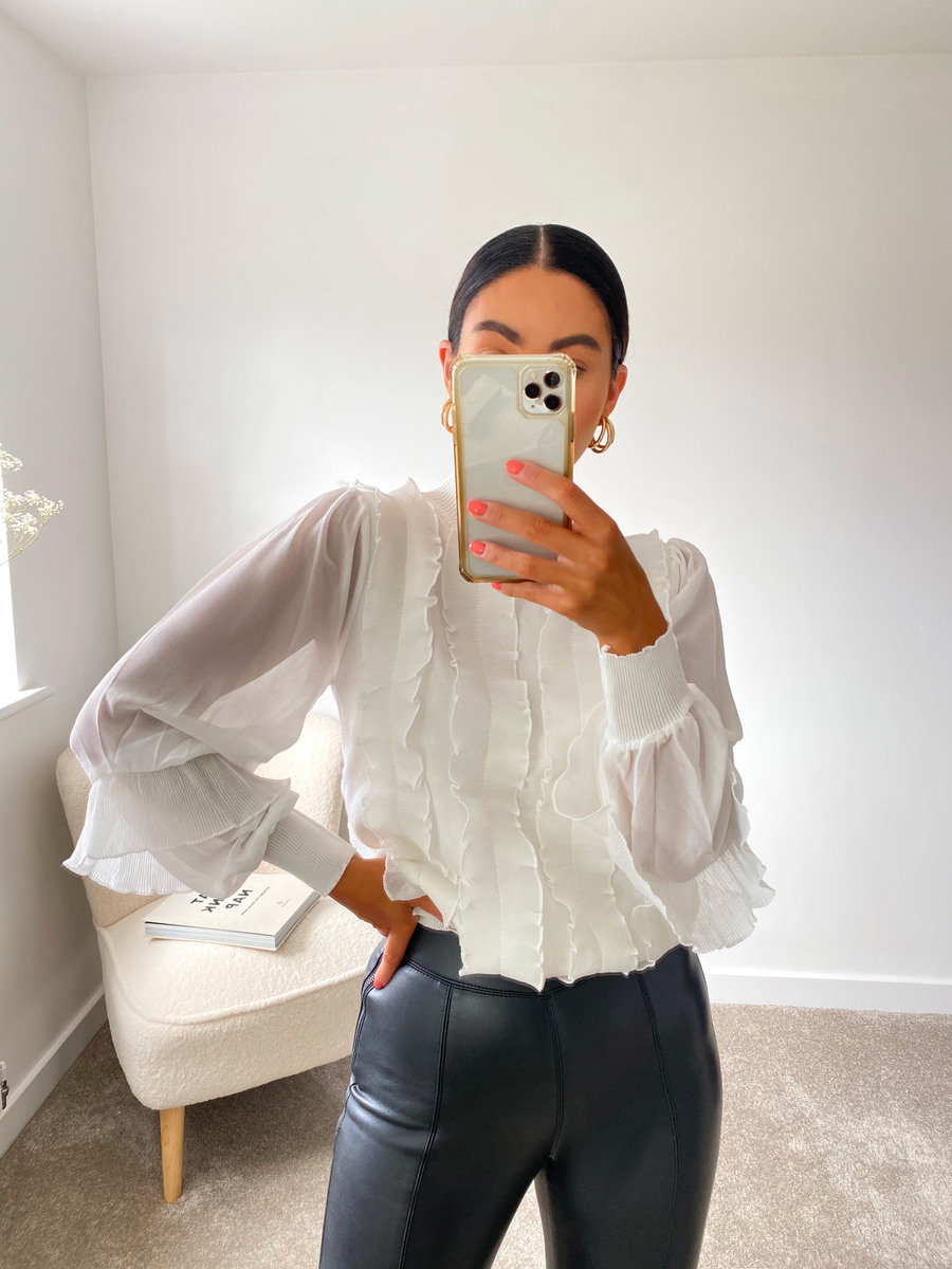 Lilli Ruffle Sheer Top Thumbnail Lilli Ruffle Sheer Top Thumbnail