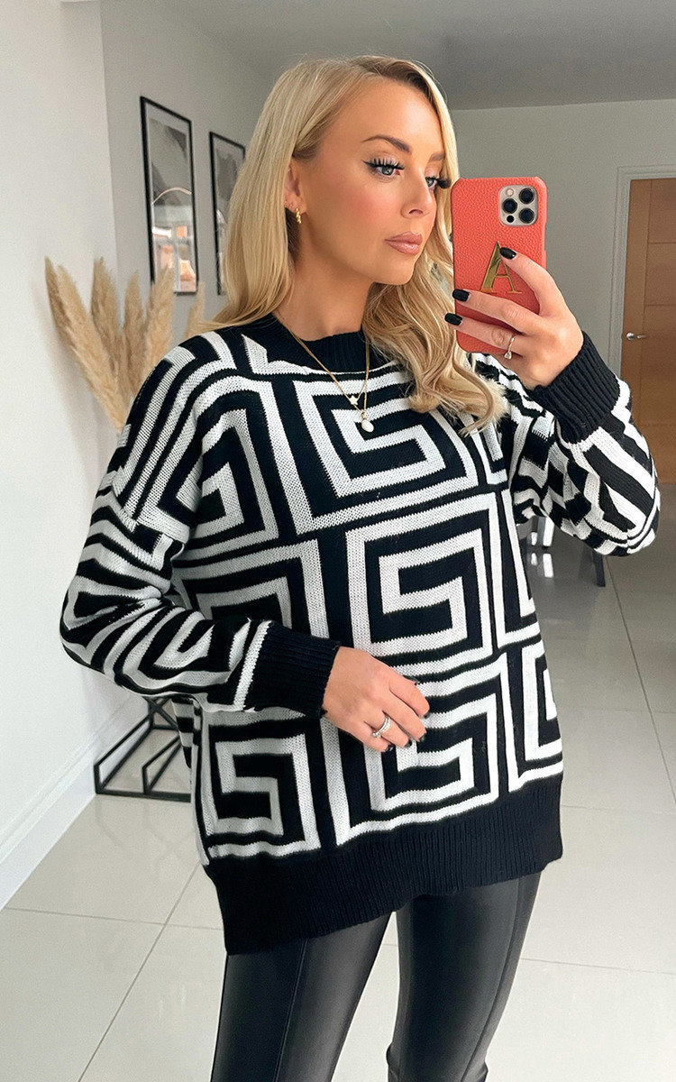 Lillian Geometric Print Jumper