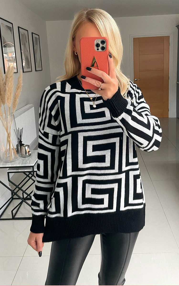 Lillian Geometric Print Jumper Thumbnail