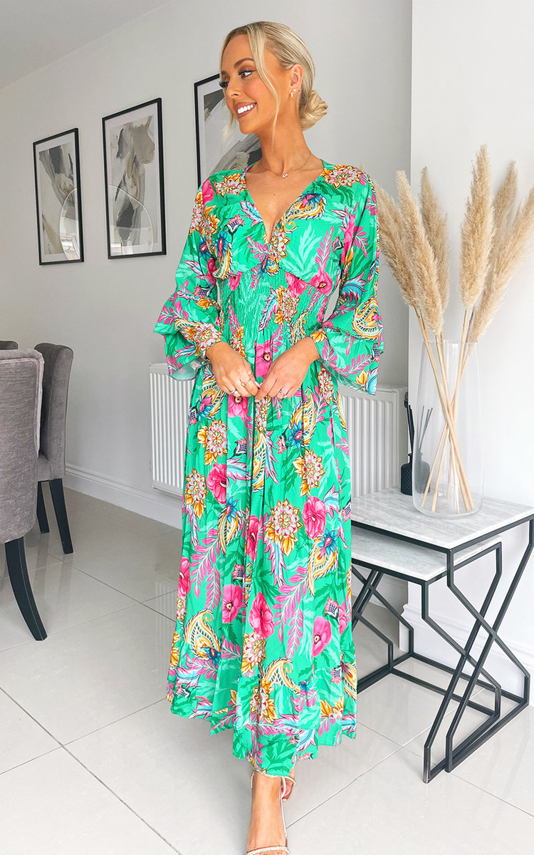 Lillian Printed Maxi Dress Thumbnail