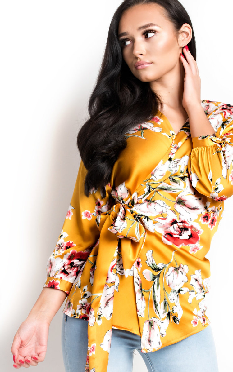 Lilly Floral Wrap Blouse Thumbnail Lilly Floral Wrap Blouse Thumbnail