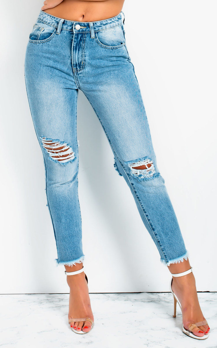 Lily Ripped Skinny Fit Crop Jeans  Thumbnail