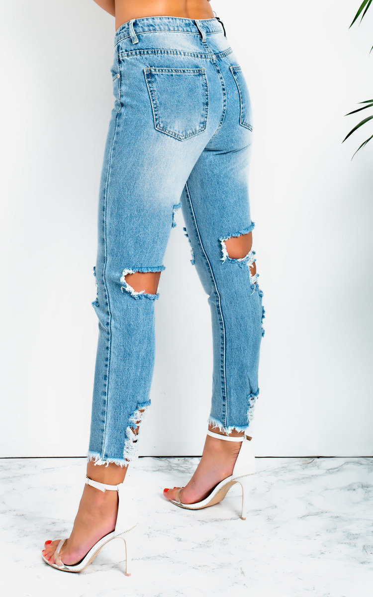 Lily Ripped Skinny Fit Crop Jeans 