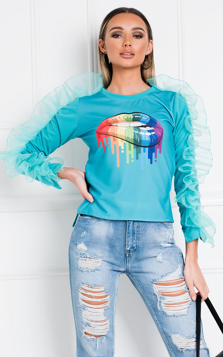 Lippy Frill Sleeve Top Thumbnail Lippy Frill Sleeve Top Thumbnail