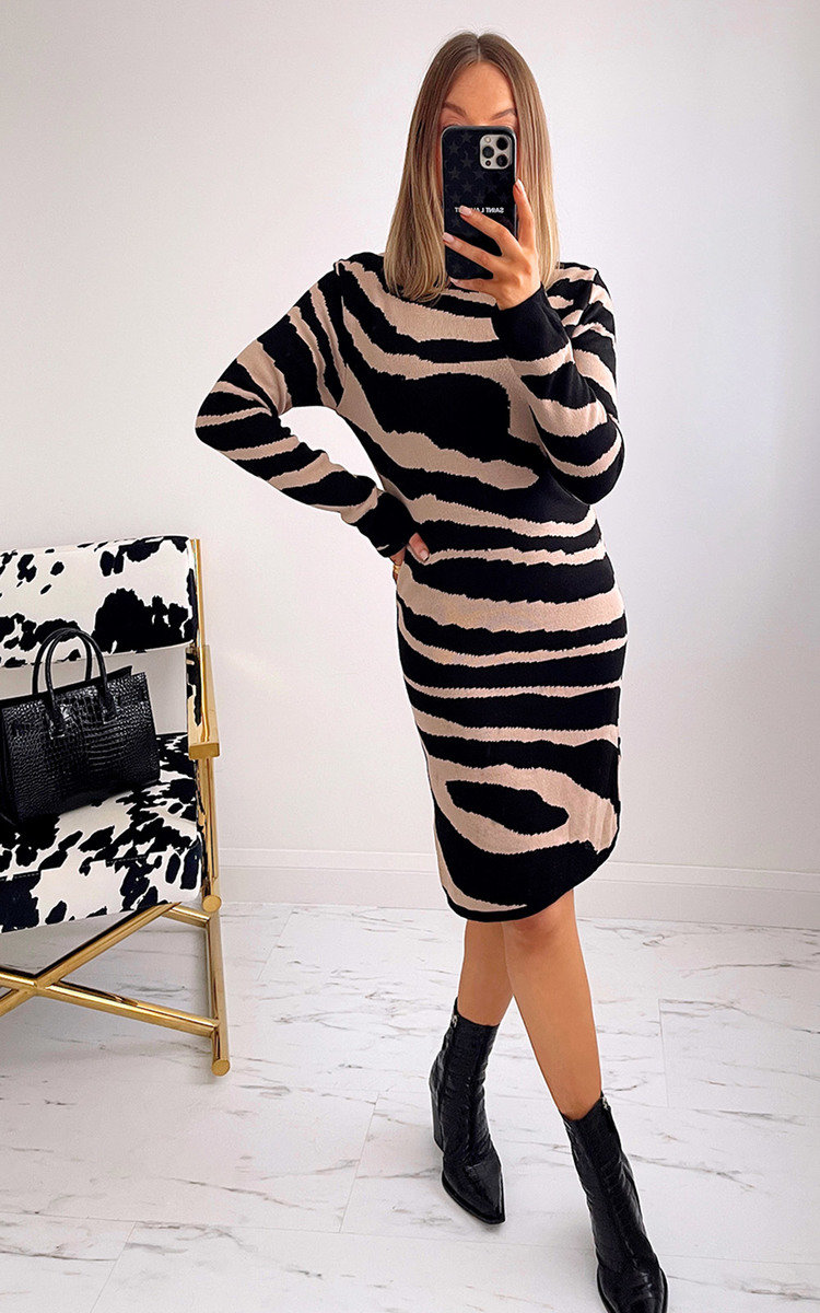 Lisa High Neck Printed Dress Thumbnail Lisa High Neck Printed Dress Thumbnail