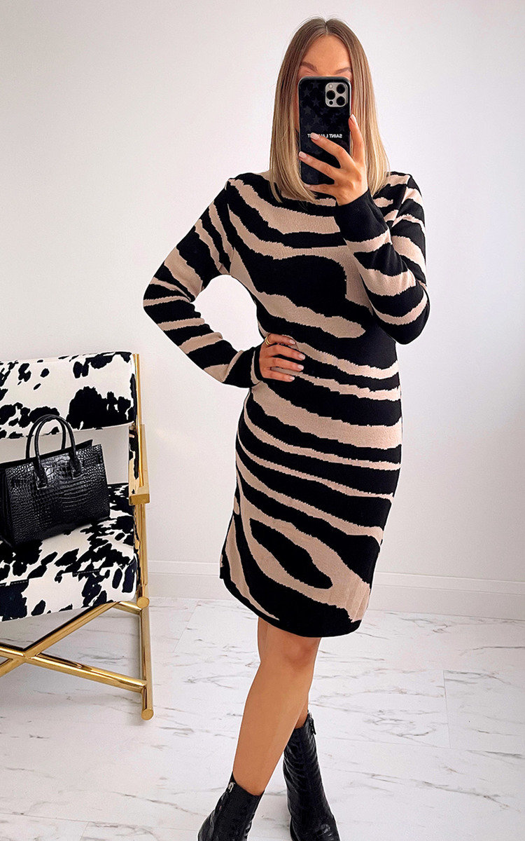 Lisa High Neck Printed Dress Thumbnail Lisa High Neck Printed Dress Thumbnail
