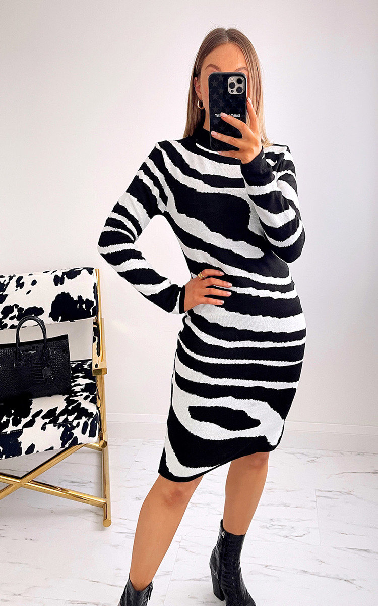 Lisa High Neck Printed Dress Thumbnail Lisa High Neck Printed Dress Thumbnail