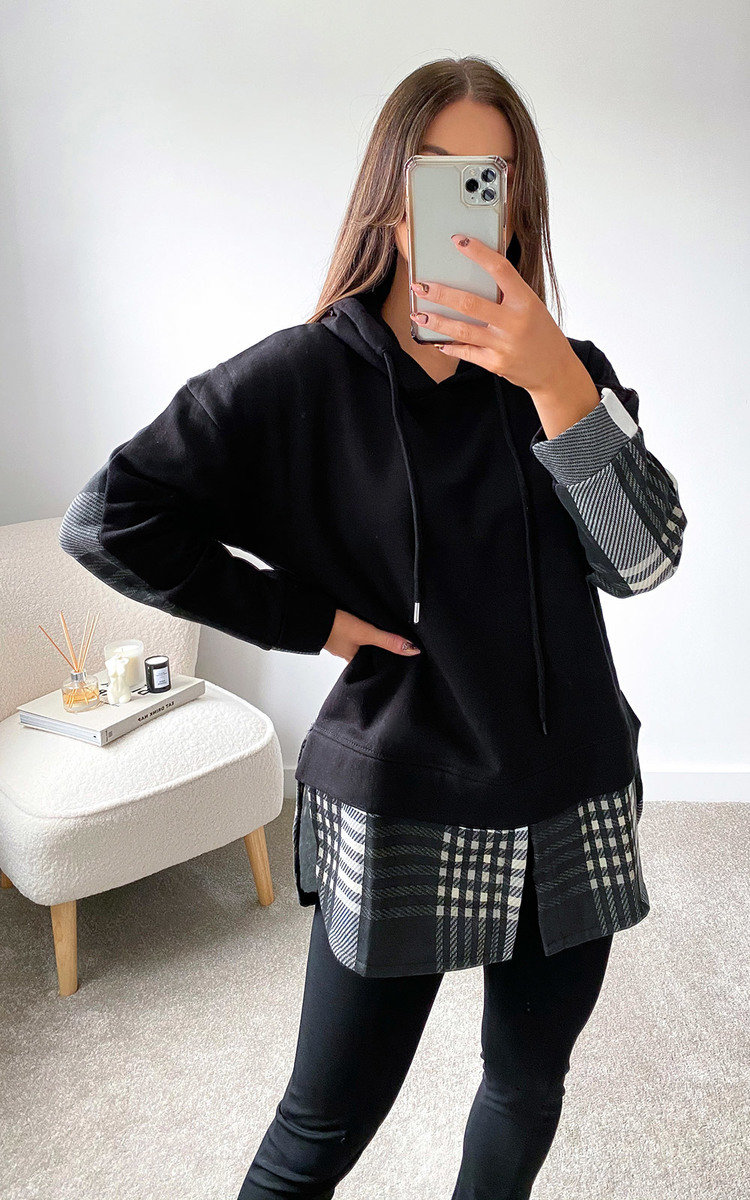 Lizzie Checked Hooded Jumper Thumbnail Lizzie Checked Hooded Jumper Thumbnail