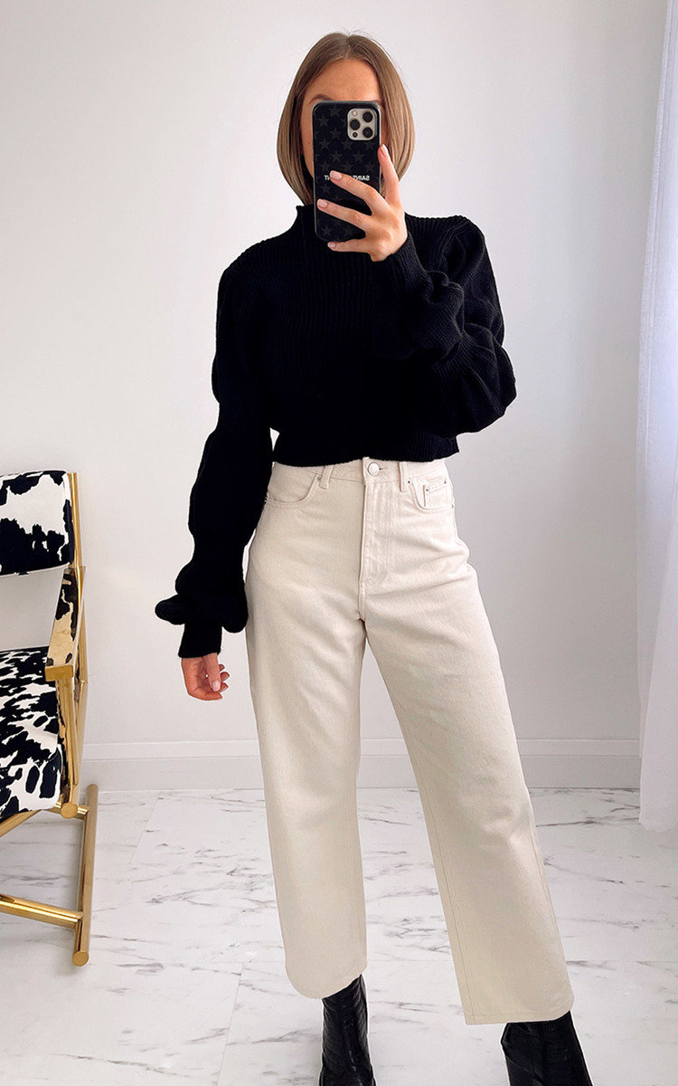 Lizzo Puff Sleeve Knitted Jumper Thumbnail Lizzo Puff Sleeve Knitted Jumper Thumbnail