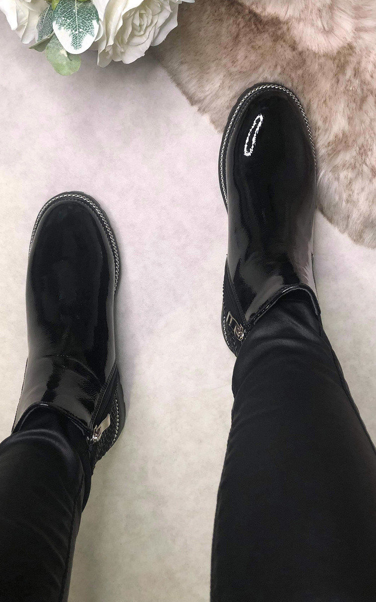 Logan Patent Ankle Boots Thumbnail Logan Patent Ankle Boots Thumbnail