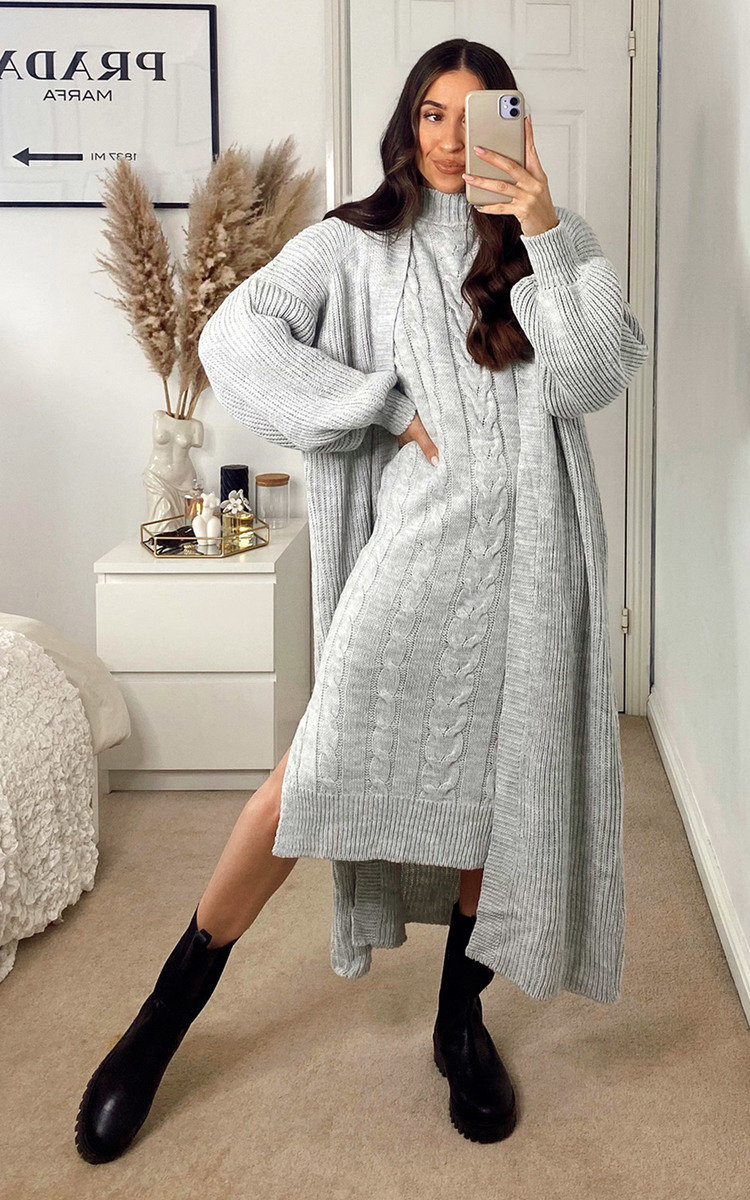 Lois Knitted Cardigan and Dress Co-ord