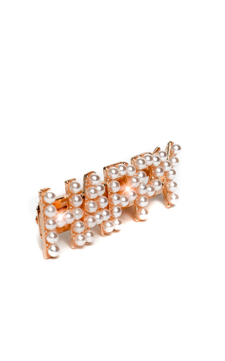 Lola Slogan Pearl Detail Hair Clip Thumbnail Lola Slogan Pearl Detail Hair Clip Thumbnail