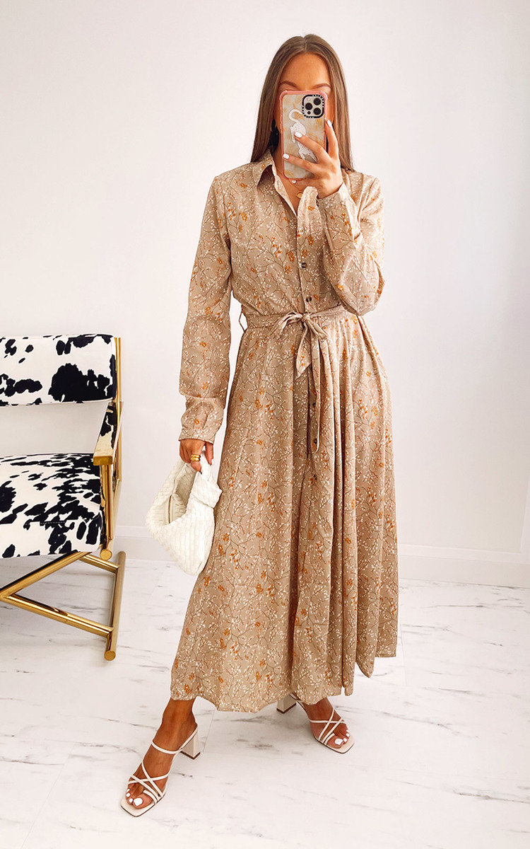 Loren Printed Maxi Shirt Dress Loren Printed Maxi Shirt Dress