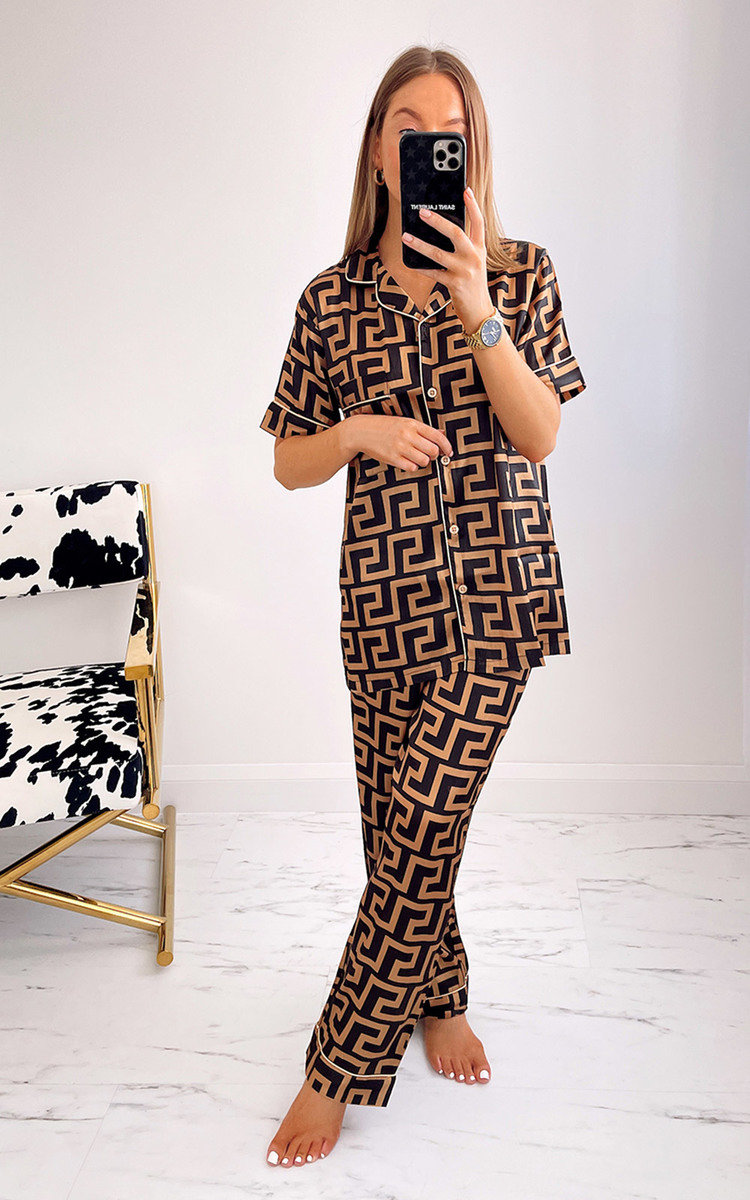 Lorette Button Up Printed Pyjama Co-Ord Thumbnail Lorette Button Up Printed Pyjama Co-Ord Thumbnail