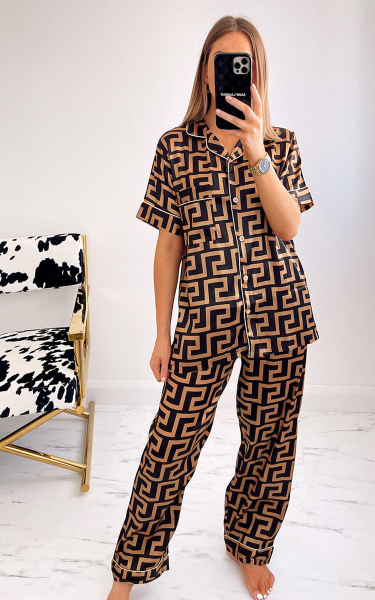 Lorette Button Up Printed Pyjama Co-Ord