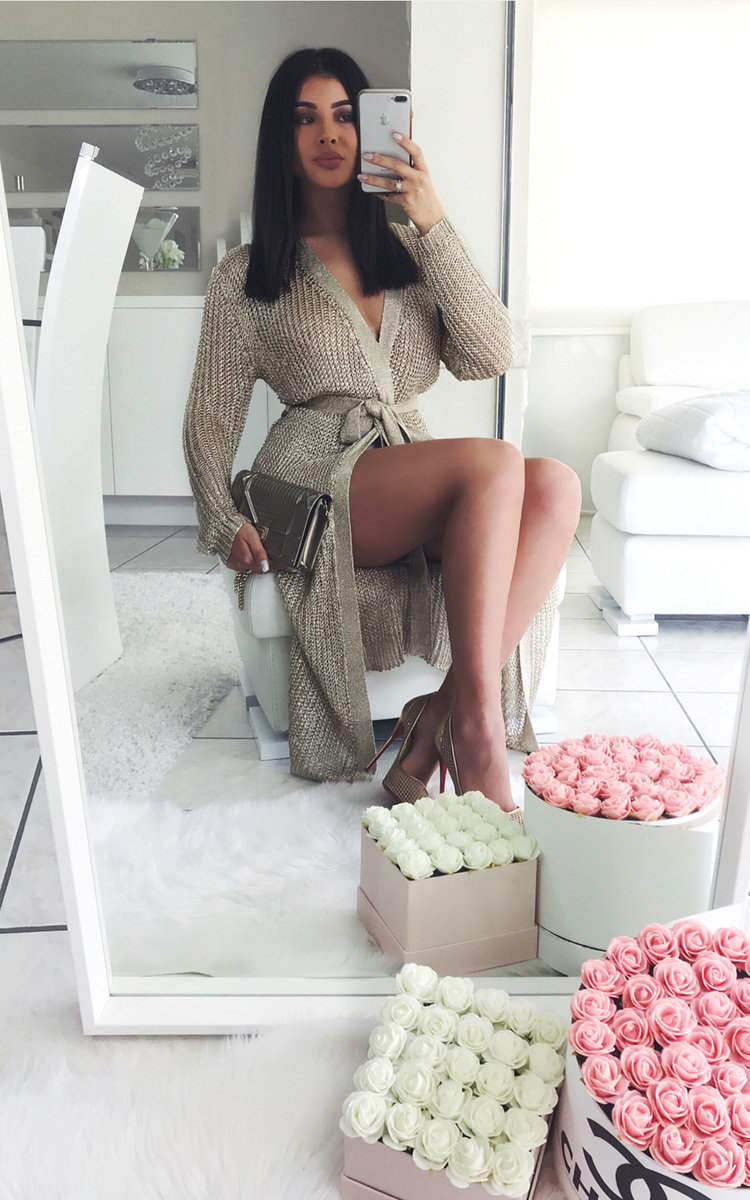 Lorna Metallic Knit Dress Thumbnail Lorna Metallic Knit Dress Thumbnail
